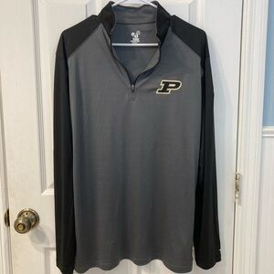 Purdue Boilermakers Badger Sport Gray Quarter Zip Pullover